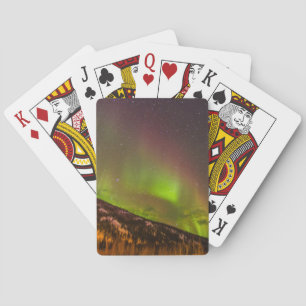 Aurora Borealis Mountains Fairbanks Alaska Playing Cards