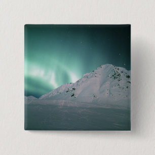 Aurora Borealis, near Palmer, January 17/18, 15 Cm Square Badge