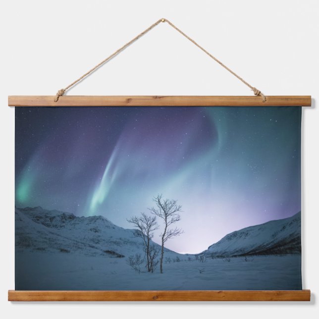 Aurora Borealis Night Hanging Tapestry (Front)