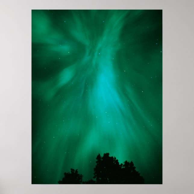 Aurora Borealis Nighttime | Ontario, Canada Poster (Front)
