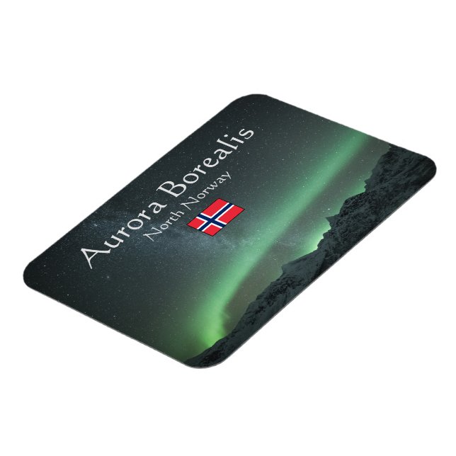 Aurora Borealis North Norway Souvenir Magnet (Left Side)