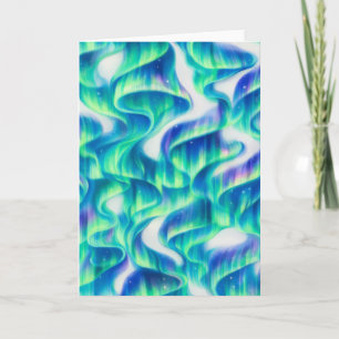 Aurora Borealis Northern Lights Abstract Pattern Card