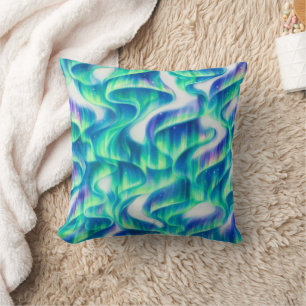 Aurora Borealis Northern Lights Abstract Pattern Cushion