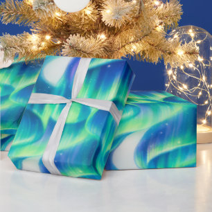Aurora Borealis Northern Lights Abstract Pattern Wrapping Paper