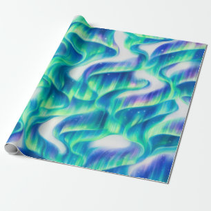 Aurora Borealis Northern Lights Abstract Pattern Wrapping Paper