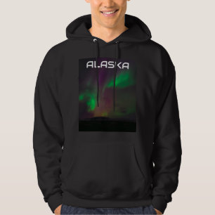 Aurora Borealis Northern lights Alaska sky night Hoodie
