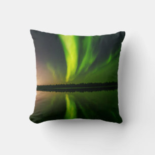 Aurora Borealis Northern lights Arctic Green Night Cushion