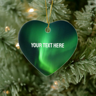 Aurora Borealis Northern lights arctic night sky Ceramic Ornament