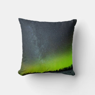 Aurora Borealis Northern lights Arctic night sky T Cushion