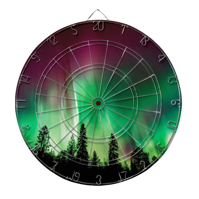 Aurora borealis northern lights dartboard (Front)