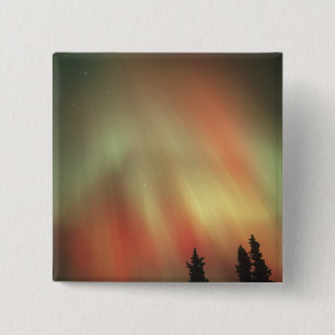 Aurora Borealis, Northern Lights, Fairbanks 15 Cm Square Badge