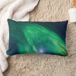 Aurora Borealis Northern Lights Fairbanks Lumbar Cushion