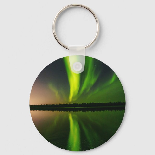 Aurora Borealis Northern lights Iceland Key Ring (Front)
