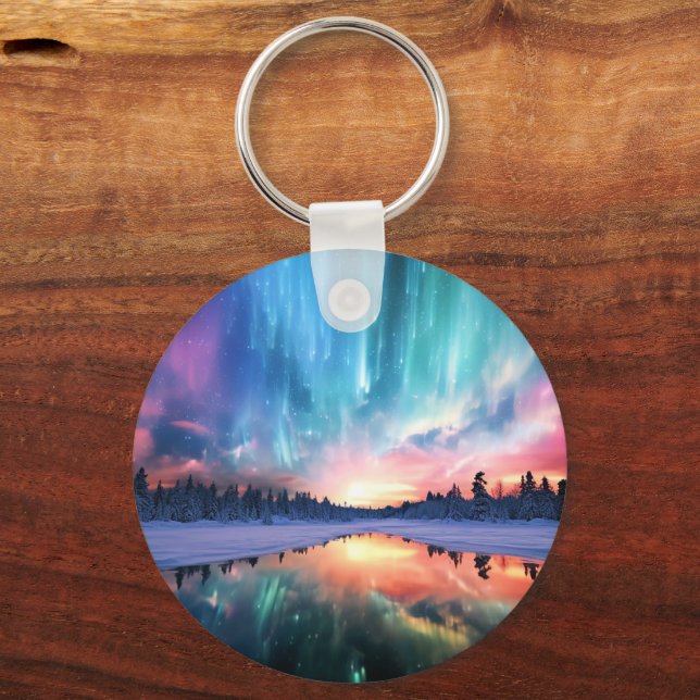 Aurora Borealis, Northern Lights, Key Ring (Back)