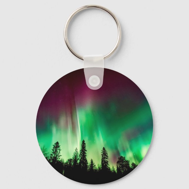 Aurora borealis northern lights key ring (Front)