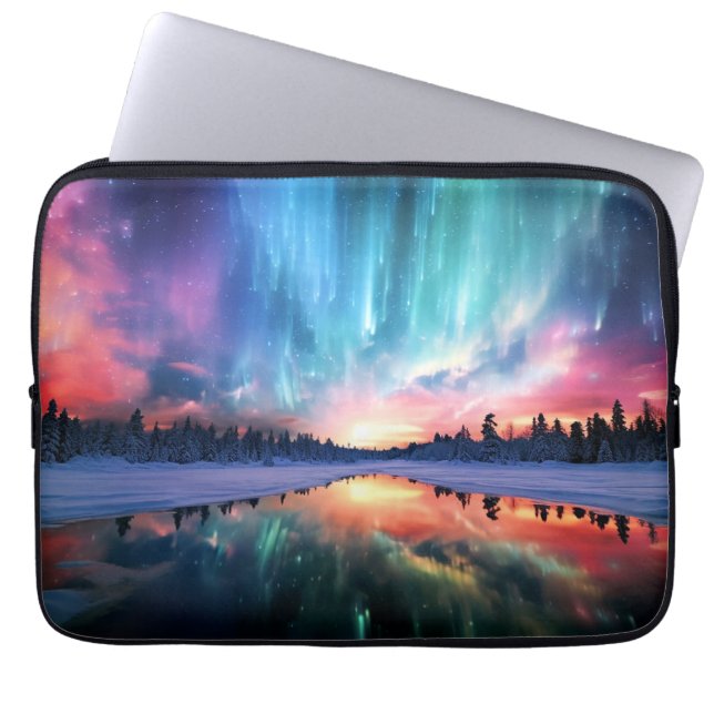 Aurora Borealis, Northern Lights, Laptop Sleeve (Front)