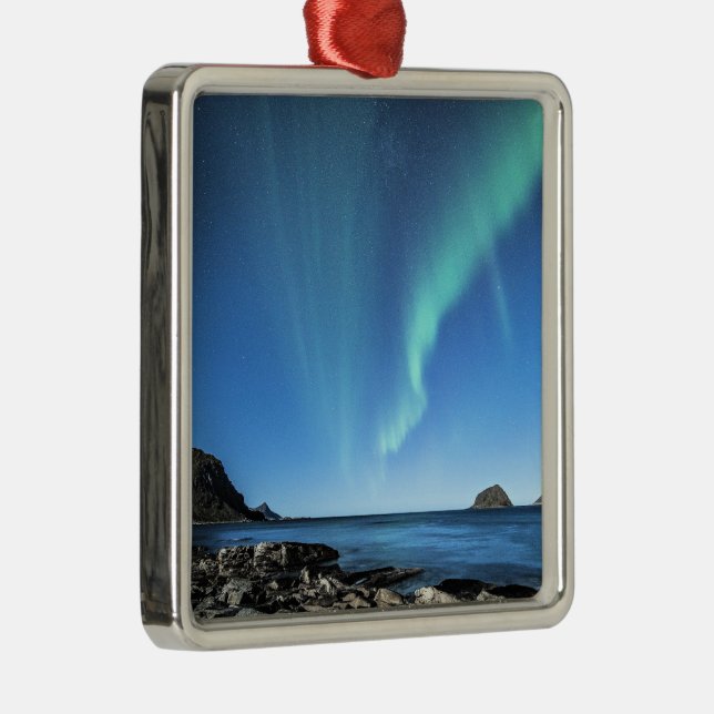 Aurora Borealis, Northern Lights Metal Ornament (Right)