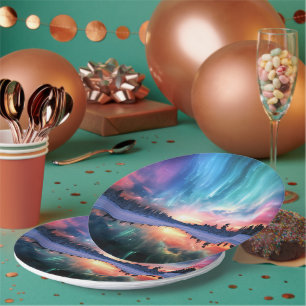 Aurora Borealis, Northern Lights, Paper Plate