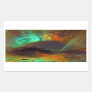 Aurora Borealis,  Northern Lights Rectangular Sticker