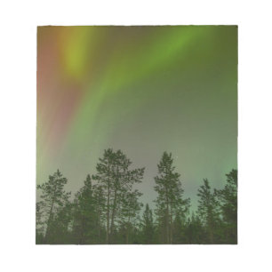 Aurora Borealis Northern Lights Skies Glow Sparkle Notepad