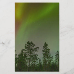 Aurora Borealis Northern Lights Skies Glow Sparkle Stationery