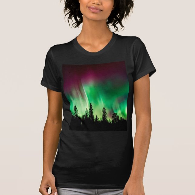 Aurora borealis northern lights T-Shirt (Front)