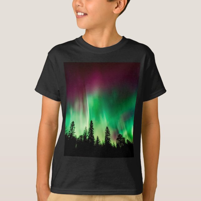 Aurora borealis northern lights T-Shirt (Front)