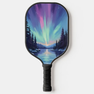 Aurora Borealis Northern Lights Watercolor Pickleball Paddle