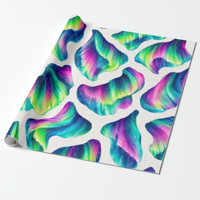 Aurora Borealis Northern Lights Wrapping Paper (Unrolled)