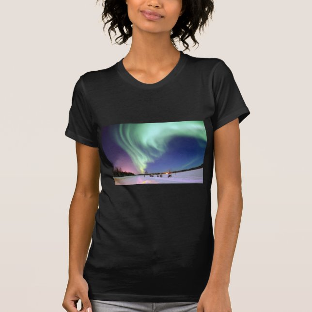 Aurora Borealis, or Northern Lights, Alaska T-Shirt (Front)
