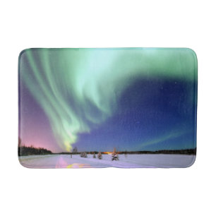 Aurora Borealis over Alaska Bath Mat