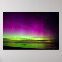 Aurora Borealis over Hammond Bay Michigan