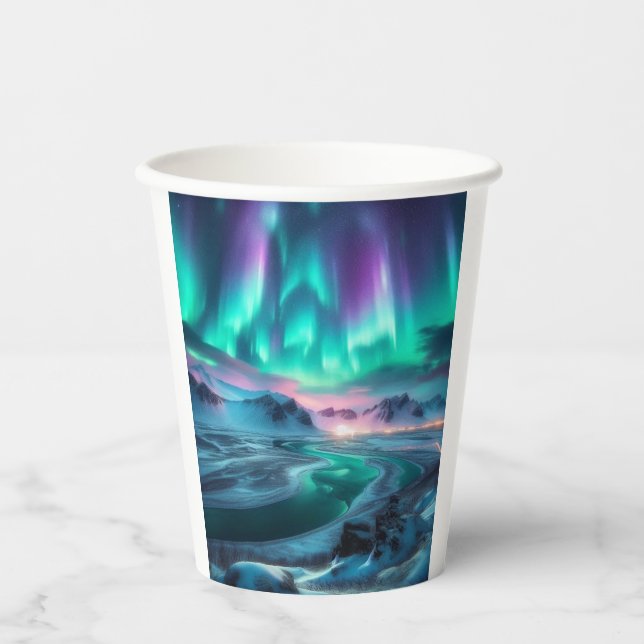 Aurora Borealis Paper Cups (Front)