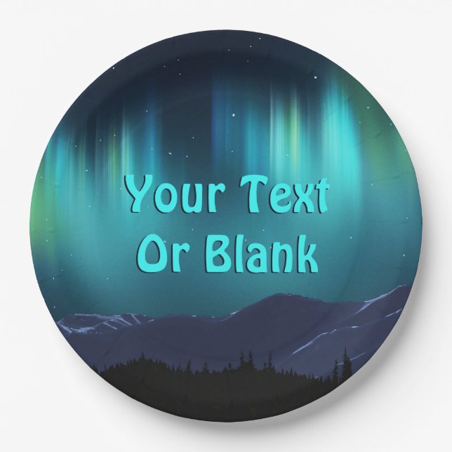 Aurora Borealis Paper Plate (Front)