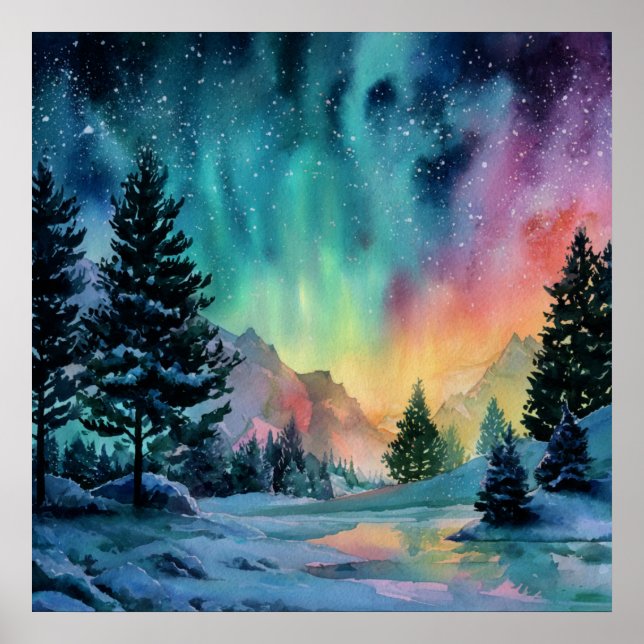 Aurora Borealis Poster (Front)
