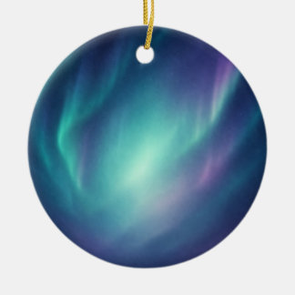 Aurora Borealis Round Ceramic Ornament