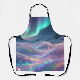 Aurora Borealis Sparkling Waves Fantasy Apron