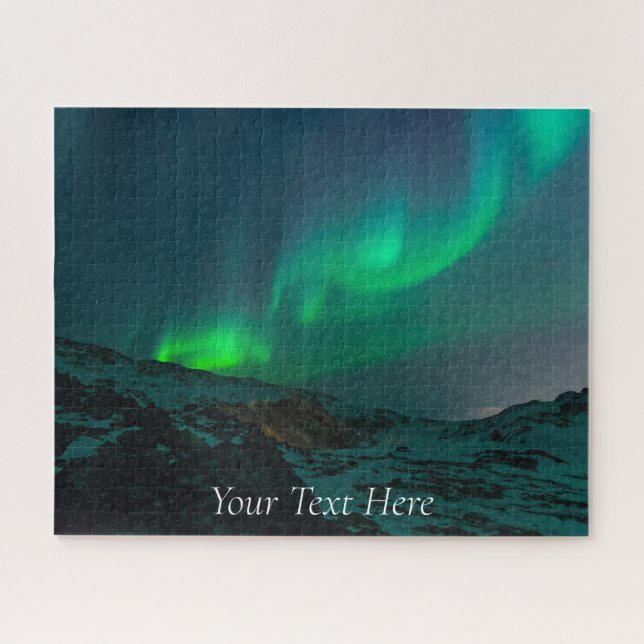 Aurora Borealis Starry Night Stars Sky Winter Jigs Jigsaw Puzzle (Horizontal)