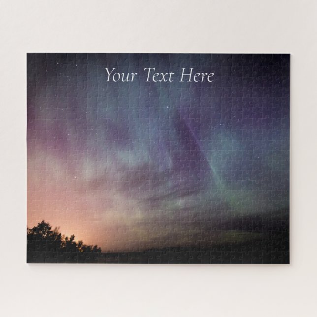 Aurora Borealis Starry Night Stars Sky Winter Jigs Jigsaw Puzzle (Horizontal)