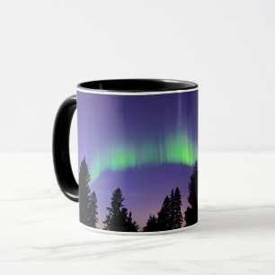 Aurora Borealis & Trees Manitoba, Canada Mug