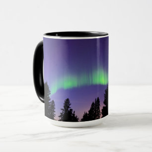 Aurora Borealis & Trees   Manitoba, Canada Mug