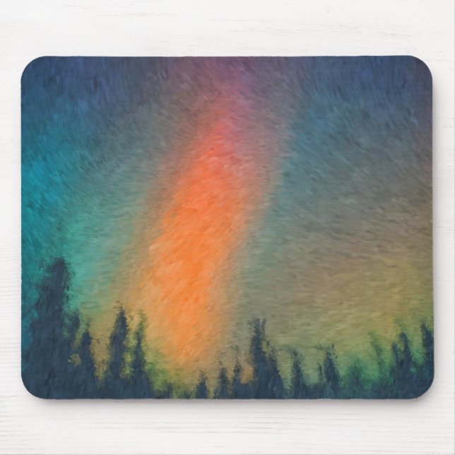 Aurora Borealis Van Gogh Mouse Pad (Front)