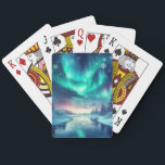aurora borealis/winter/Christmas Playing Cards<br><div class="desc">hint of Christmas</div>