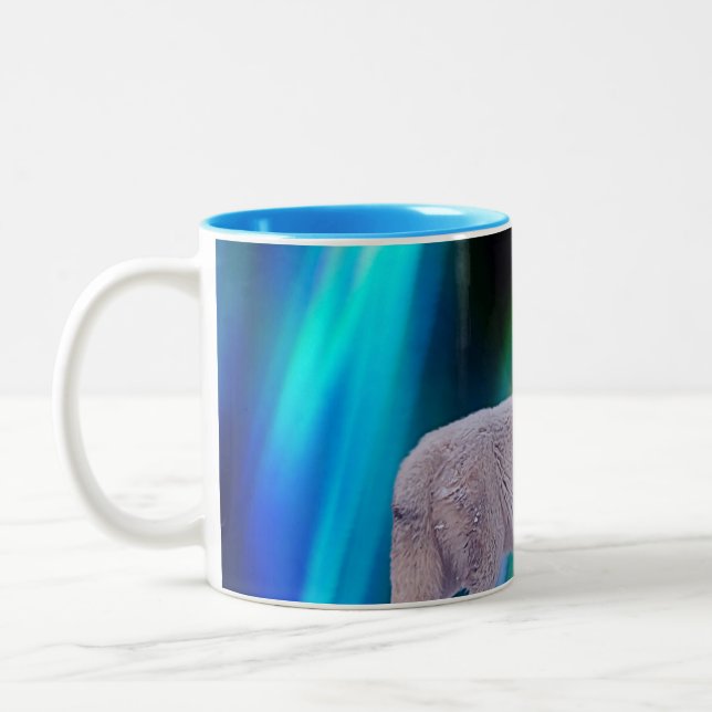 Aurora Borealis Wolf Song | Mug (Left)