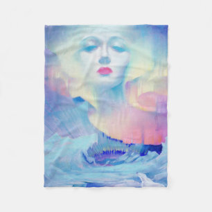 Aurora by Clive Henry Blue Fleece Blanket