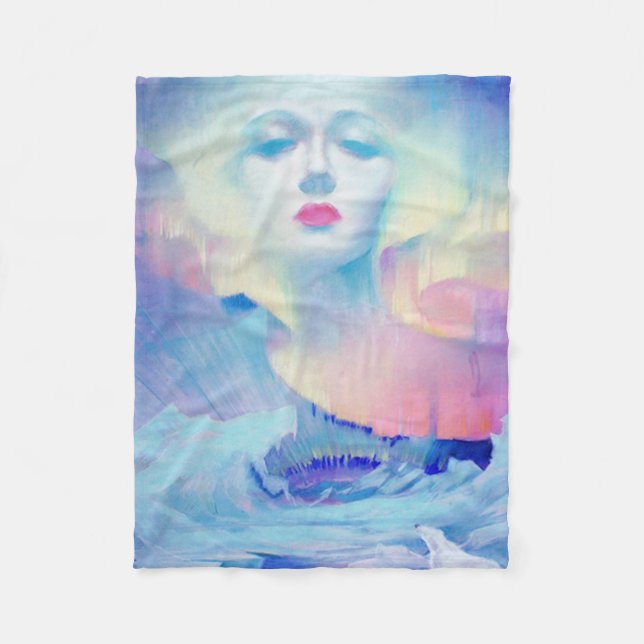 Aurora by Clive Henry Blue Fleece Blanket (Front)
