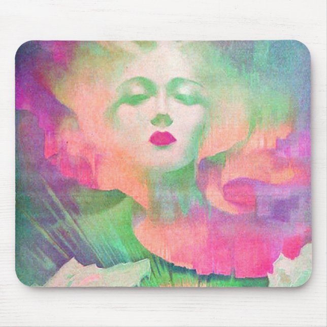 Aurora by Clive Henry colourful pink Mouse Pad (Front)