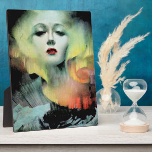 Aurora by Clive Henry dark colourful night Plaque