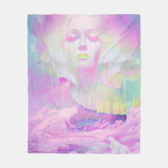 Aurora by Clive Henry pink pastels Fleece Blanket (Front)