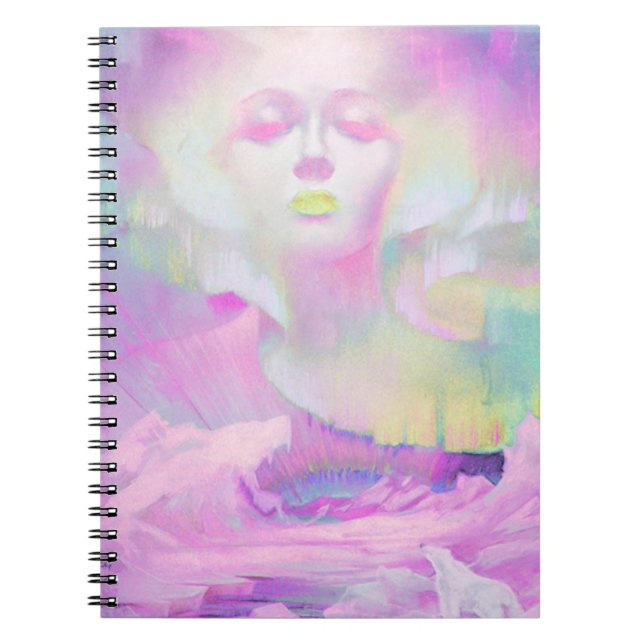 Aurora by Clive Henry pink pastels Notebook (Front)
